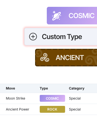 Custom Types & Moves